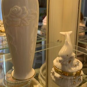Lenox Vase and Trinket box